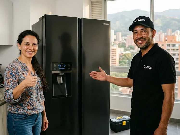 Diagnóstico de una nevera Samsung en un apartamento de Envigado